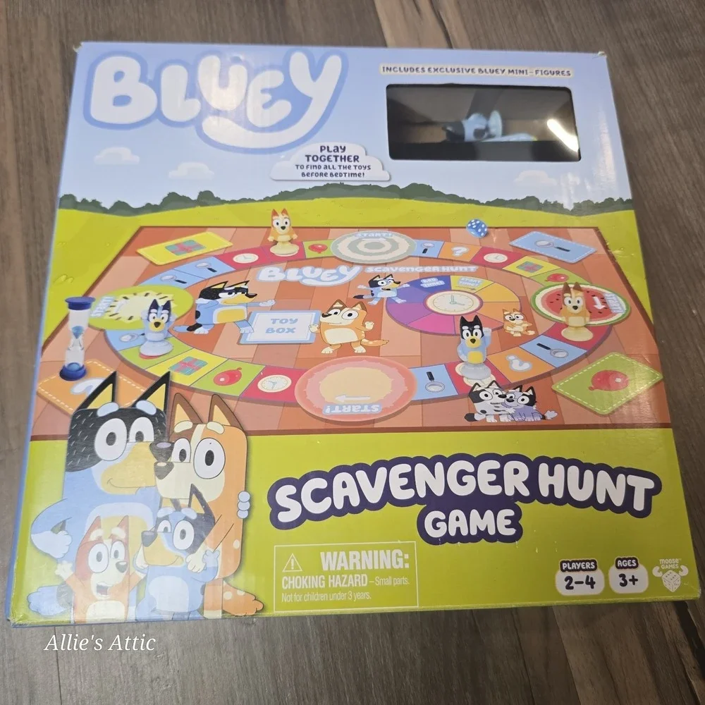 Bluey Lot Caravan Play Set Jeep Camper Figures Toy Hide Seek Scavenger Hunt Game